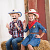 22" Kids Cowboy Hats with Blue & Red Rim & Star - 12 Pc. Image 2