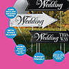 22" x 7" Wedding Directional Arrow Plastic Road Sign Kit - 3 Pc. Image 2