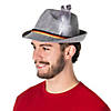 23 1/2" circ. Gray German Alpine Felt Hat with Feather Image 1