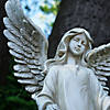 23.25" Ivory Religious Angel Outdoor Bird Bath Statue Image 2