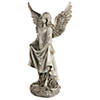 23.25" Ivory Religious Angel Outdoor Bird Bath Statue Image 3