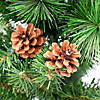 23.5" LED Lighted Mixed Pine and Pine Cones Artificial Christmas Tree in Jute Base Image 1