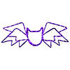 23.5" LED Lighted Purple Bat 4 Function Halloween Window Silhouette Image 1