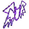 23.5" LED Lighted Purple Bat 4 Function Halloween Window Silhouette Image 3