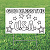 23" x 15" Color Your Own God Bless the USA Yard Sign Image 1