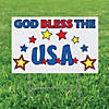 23" x 15" Color Your Own God Bless the USA Yard Sign Image 1