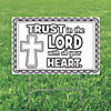 23" x 15" Color Your Own Trust in the Lord Yard Sign Image 1