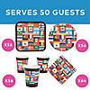 232 Pc. Flags of All Nations Party Tableware Kit for 50 Guests Image 4
