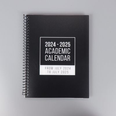 24-25 ACADEMIC CALENDARS NOW AVAILABLE! Academic Calendar, Monthly and Weekly Views with Time Slots, To-Do List / Black Image 1