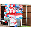24 3/4" x 8 3/4" 3D Red & White Striped Cardstock Circus Awning Image 2