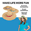 24" Adults Floppy Straw Sun Hats with Colorful Ribbon - 6 Pc. Image 2