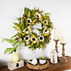 24" Beige Sunflowers Artificial Fall Harvest Wreath Image 1