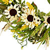 24" Beige Sunflowers Artificial Fall Harvest Wreath Image 3