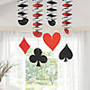 24" Casino Hanging Spiral Decorations - 12 Pc. Image 2