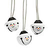 24" Christmas Snowman Metal Jingle Bell Breakaway Necklaces - 12 Pc. Image 1