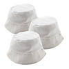 24" Circ. DIY Plain White Bucket Hat Coloring Crafts - 12 Pc. Image 1