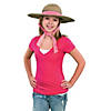 24" circ. Straw Sun Hats with Solid Ribbon Band &amp;#8211; 6 Pc. Image 1