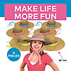 24" circ. Straw Sun Hats with Solid Ribbon Band &amp;#8211; 6 Pc. Image 2