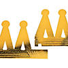 24" Circ. x 4" Gold Metallic Foil Tab-Closure Cardboard Crowns - 12 Pc. Image 2