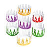 24" Circ. x 4" Shiny Rainbow Colors Prism Cardboard Crowns - 12 Pc. Image 1