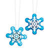 24" Flashing Light-Up Winter Snowflake Plastic Breakaway Necklaces - 12 Pc. Image 1