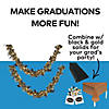 24 Ft. Black Graduation Hat Gold Tinsel Party Garland Image 2