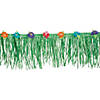 24 Ft. Hibiscus Flower Green Plastic Fringe Party Decoration Image 1