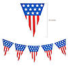 24 Ft. Large Patriotic Red, White, & Blue Plastic Pennant Banner Image 1