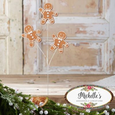 24" Gingerbread Cookie Spray Image 3
