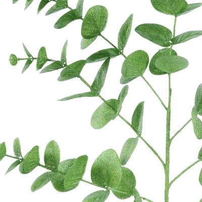 24" Glitter Eucalyptus Spray: Lime Green Image 1