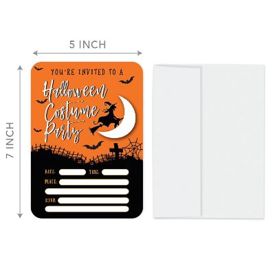 24 Halloween Invitations Costume Witch Image 3