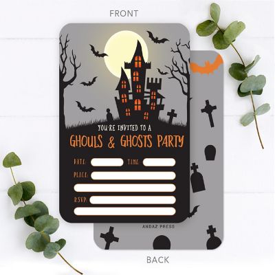 24 Halloween Invitations Ghouls &amp; Ghosts Image 1