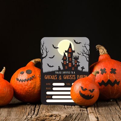 24 Halloween Invitations Ghouls &amp; Ghosts Image 1