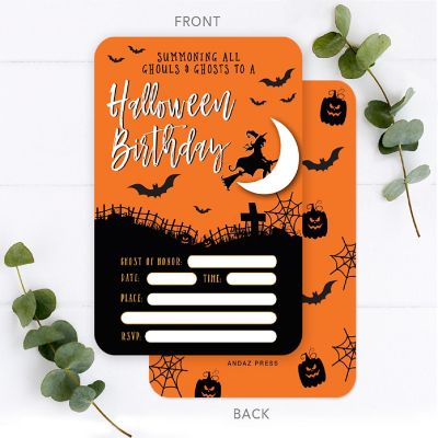 24 Halloween Invitations Ghouls Birthday Image 1