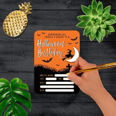 24 Halloween Invitations Ghouls Birthday Image 1