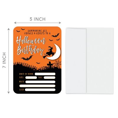 24 Halloween Invitations Ghouls Birthday Image 3