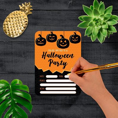 24 Halloween Invitations  Jack O Lantern Image 2