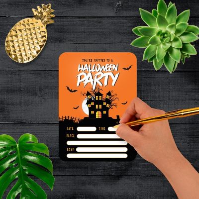 24 Halloween Invitations Party Haunted Image 1