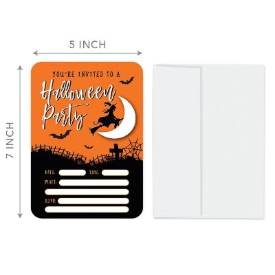 24 Halloween Invitations Party Witch Image 3