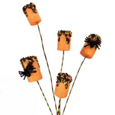 24" Halloween Spider Marshmallow Spray - Orange Image 2