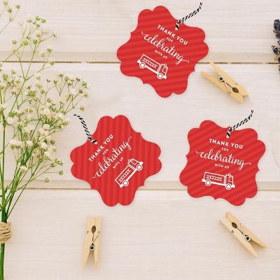 24 Ladybug Birthday Baby Shower Gift Tag Image 1