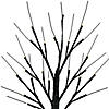 24" LED Lighted Black Halloween Twig Tree - Warm White Lights Image 2