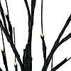 24" LED Lighted Black Halloween Twig Tree - Warm White Lights Image 3