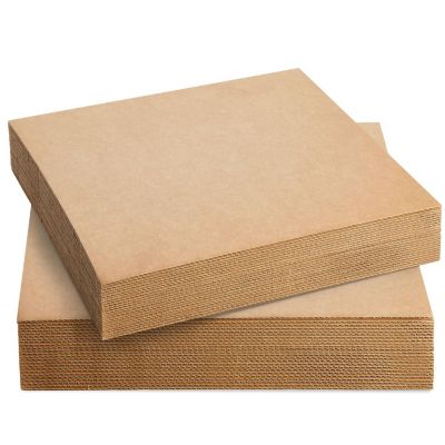 24 Pack Corrugated Cardboard Sheets, 12x12 Square Inserts for Packing, Mailing, Crafts Image 1