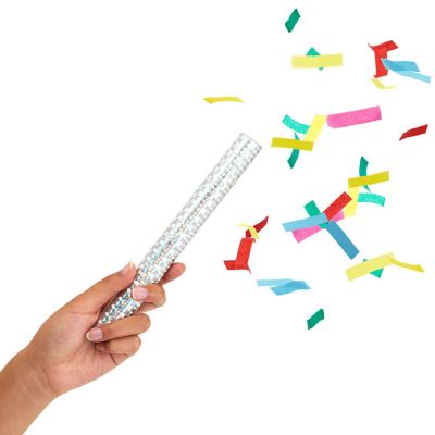 24-Pack Rainbow Confetti Flutter Sticks for Birthdays &amp; Parties Image 3