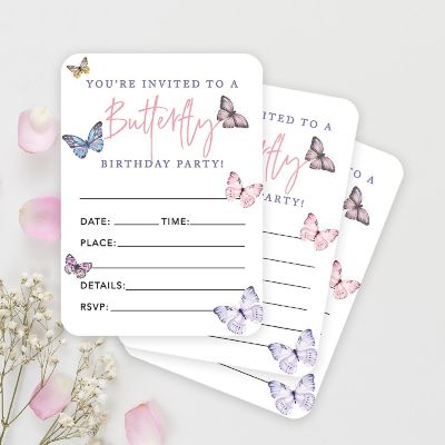 24 Pastel Mermaid Birthday Invitations Image 1