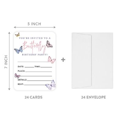 24 Pastel Mermaid Birthday Invitations Image 2