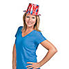 24" Patriotic Red, White, & Blue American Flag Plastic Hats - 12 Pc. Image 1