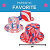 24" Patriotic Red, White, & Blue American Flag Plastic Hats - 12 Pc. Image 3