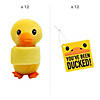 24 Pc. Hugging Stuffed Lucky Duck Slap Bracelets with You&amp;#8217;ve Been Ducked Card for 12 Image 1